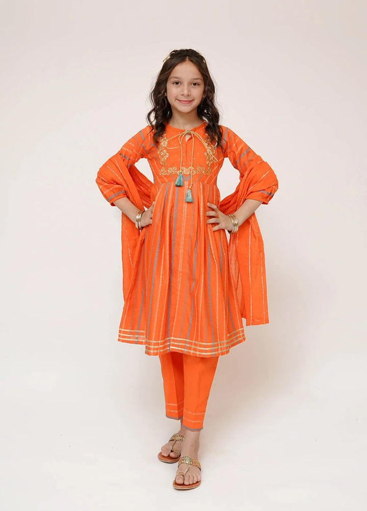 Senorita Girls RTW Solids Acrylic 3 Piece Suit KBD-03499 - Casual Collection