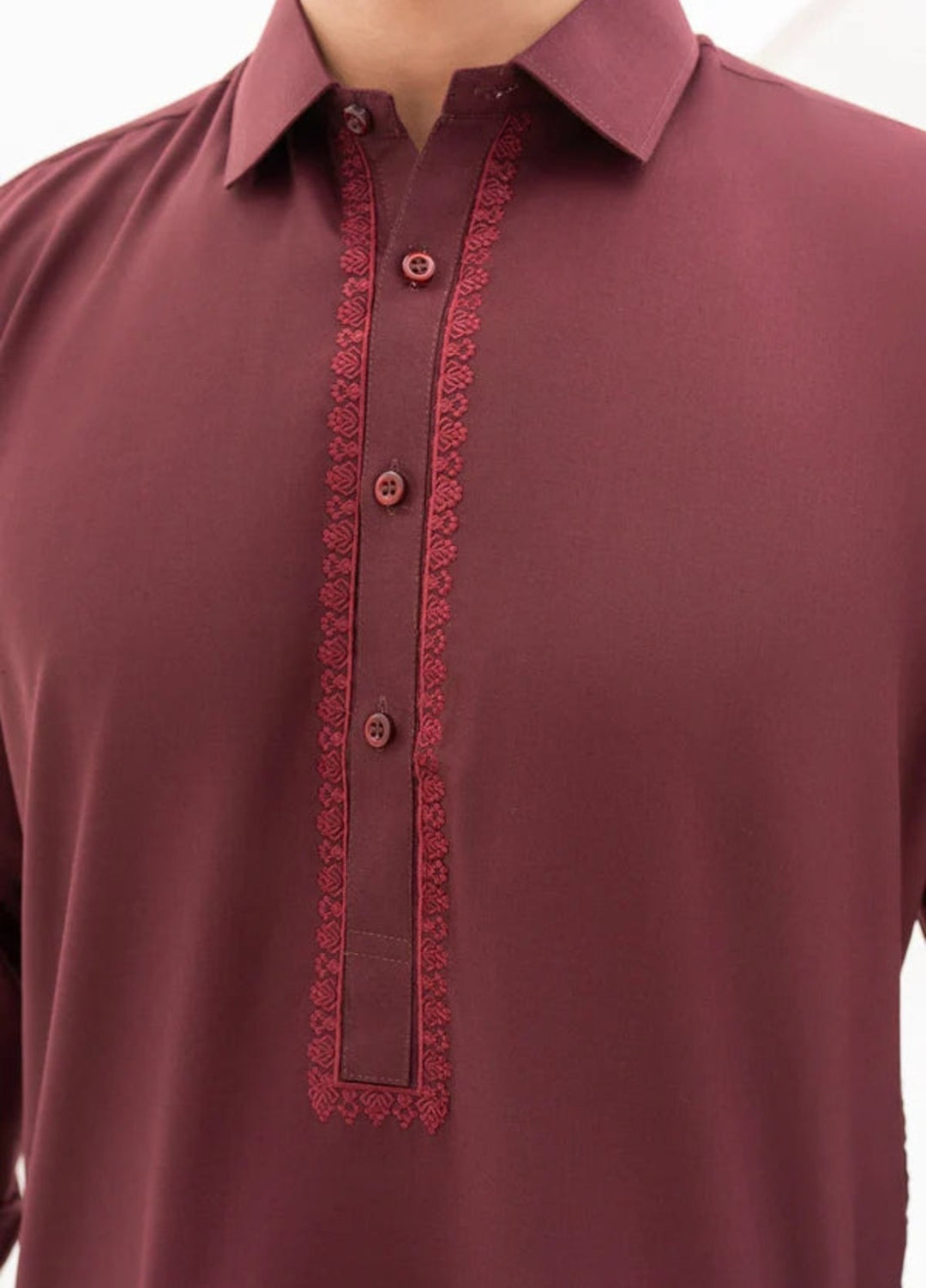 Farmanrawa by Buraq Mens RTW Embroidered Wash N Wear 2 Piece Suit Bazil Casual Collection