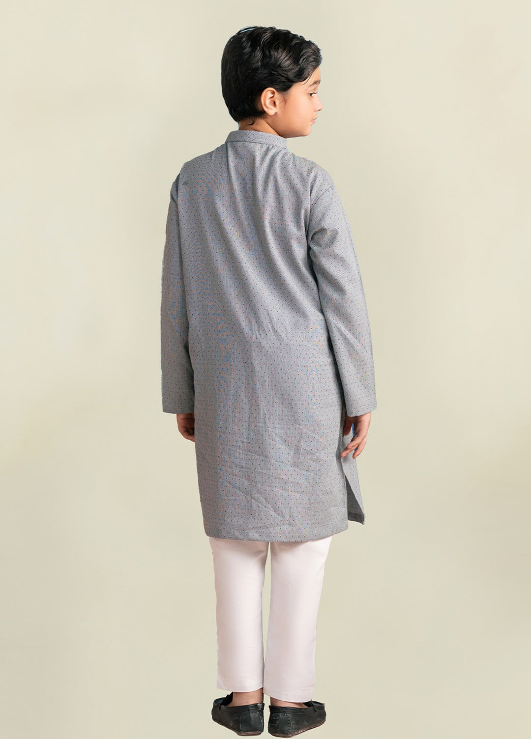 Divinely Crafted Boys RTW Cotton 2 Piece Suit Dove Grey Casual Collection