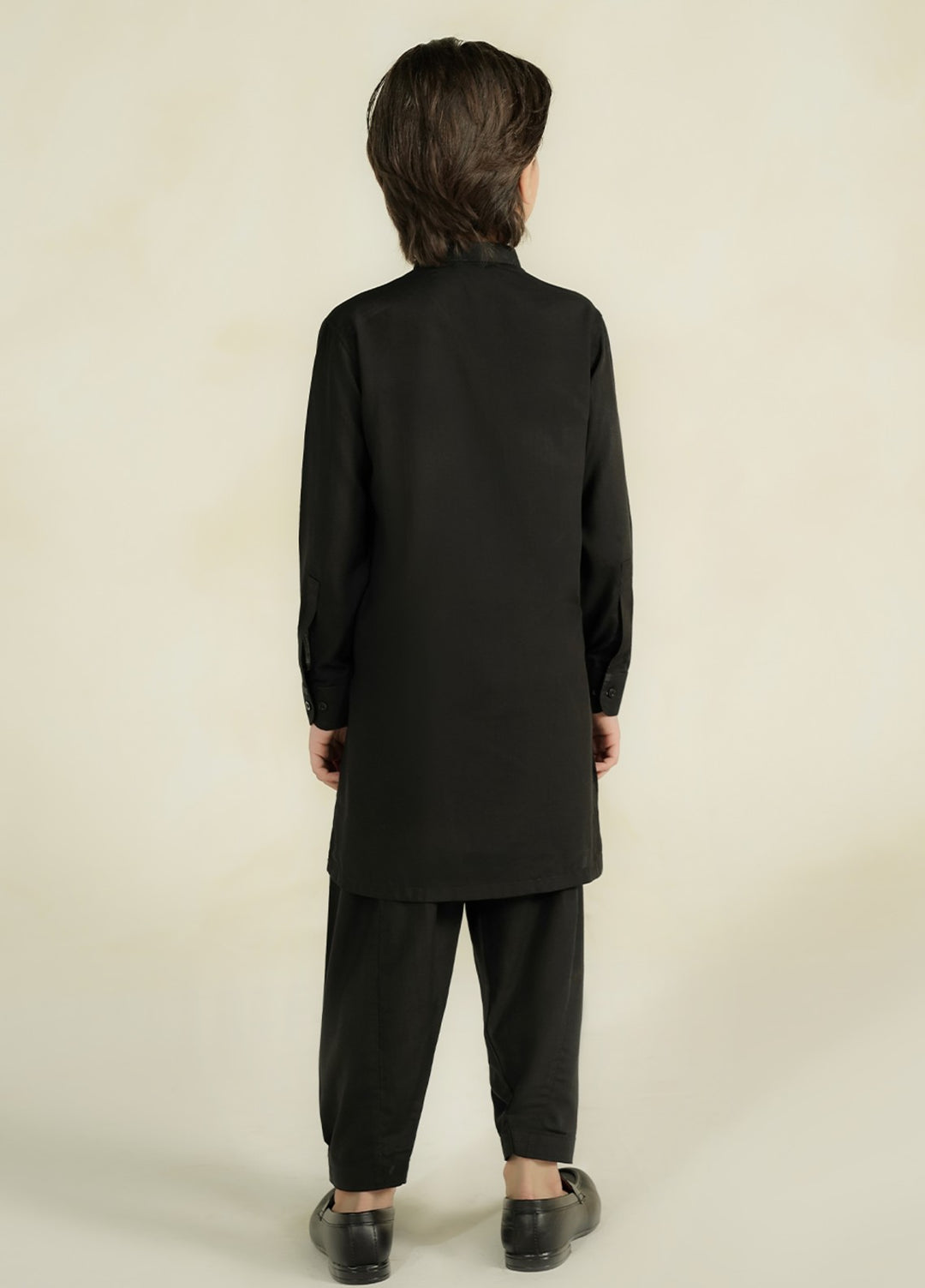 Divinely Crafted Boys RTW Solids Wash N wear 2 Piece Suit Black Casual Collection