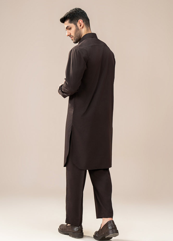 Divinely Crafted Mens RTW Wash N wear 2 Piece Suit Chocolate Brown Casual Collection