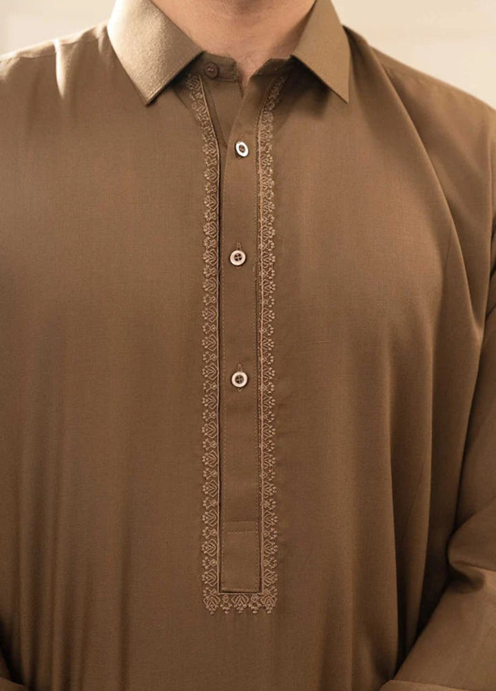 Farmanrawa by Buraq Mens RTW Embroidered Wash N Wear 2 Piece Suit Ameer Casual Collection