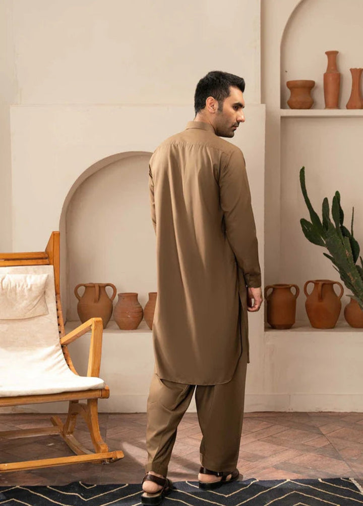 Farmanrawa by Buraq Mens RTW Embroidered Wash N Wear 2 Piece Suit Ameer Casual Collection