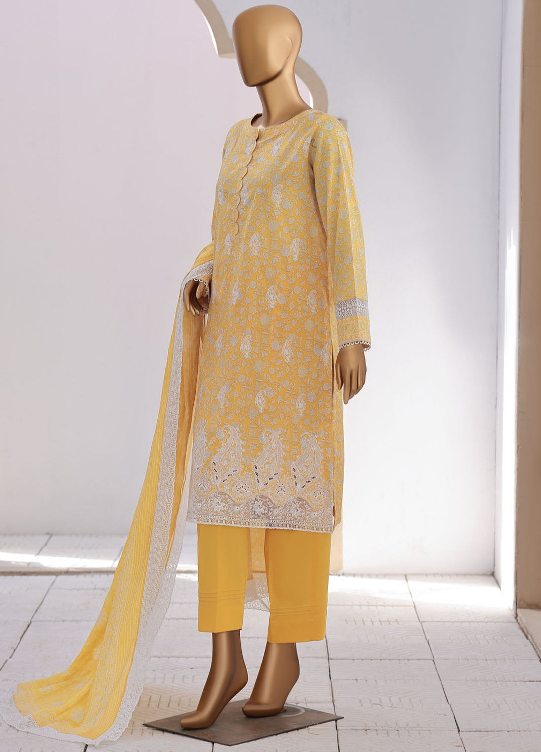 Nakshkari by HZ Textiles Unstitched Embroidered Lawn 3 Piece Suit NEC-1222 Casual Collection