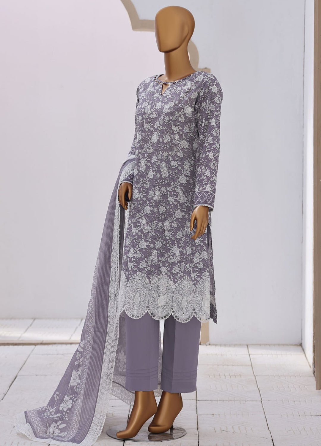 Nakshkari by HZ Textiles Unstitched Embroidered Lawn 3 Piece Suit NEC-1216 Casual Collection