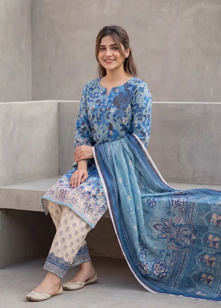 Salitex Women Unstitched Printed Lawn 3 Piece Suit SUNS8ASI535 Casual Collection