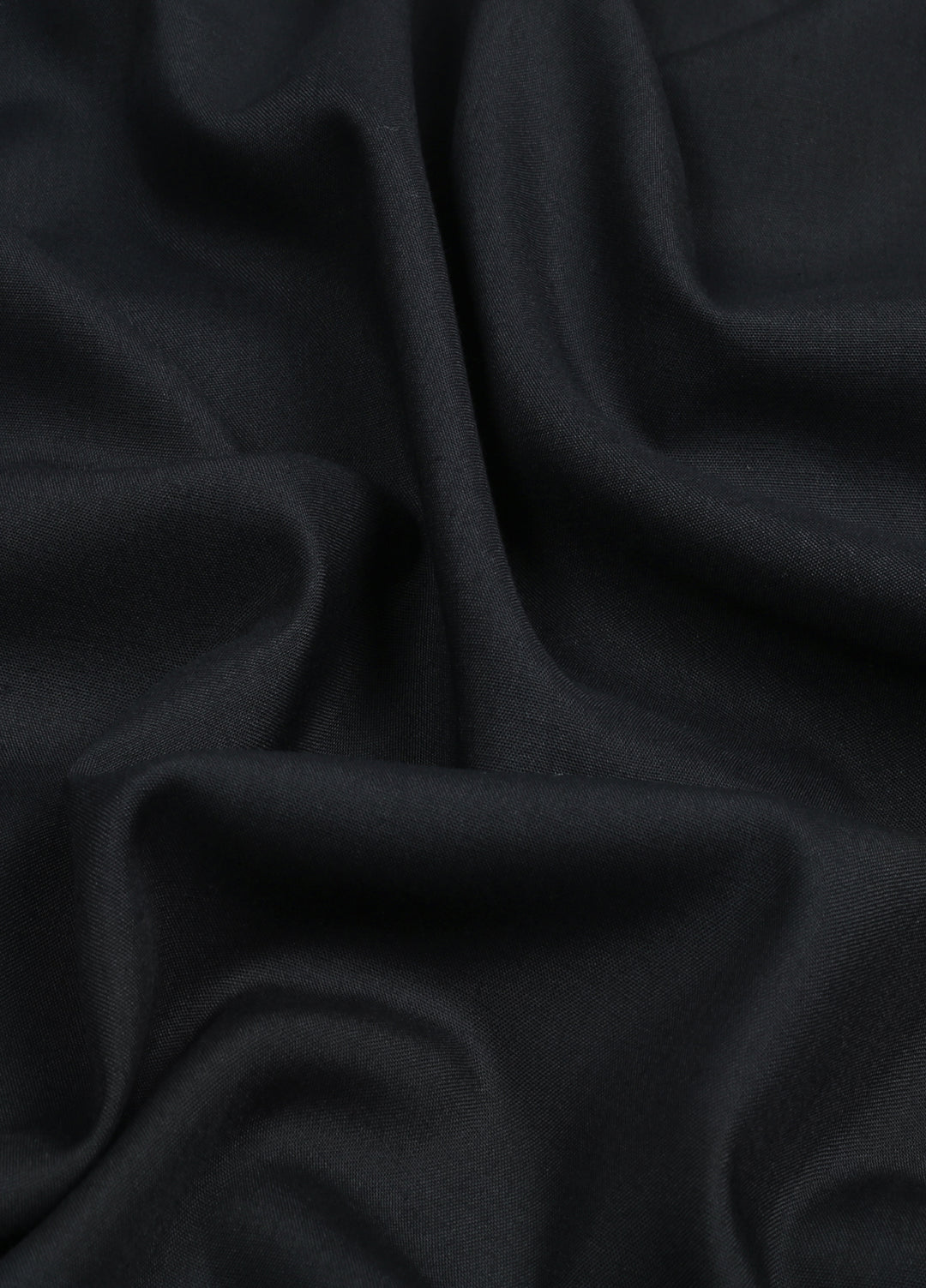 Monochrome by Fabrich Mens Unstitched Embroidered Wash N Wear 2 Piece Suit Black Bann-Placket Casual Collection