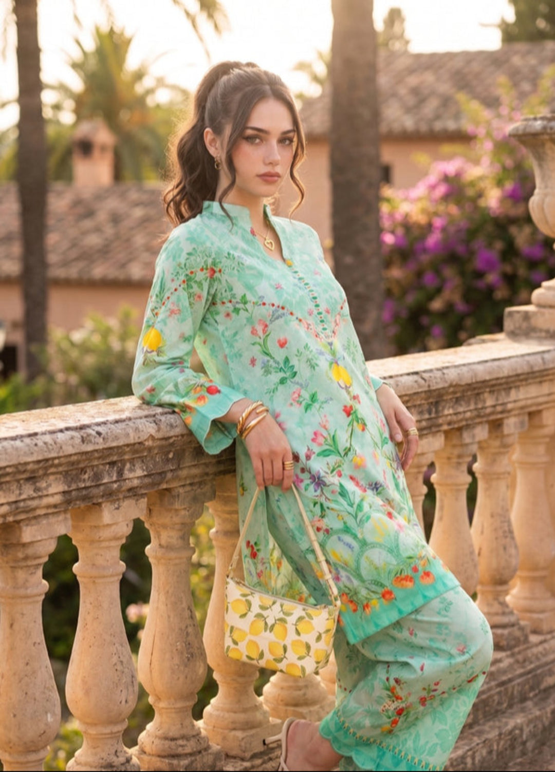 Bella Vacanza by Sahane RTW Printed Poly 2 Piece Suit PY7003 Casual Collection