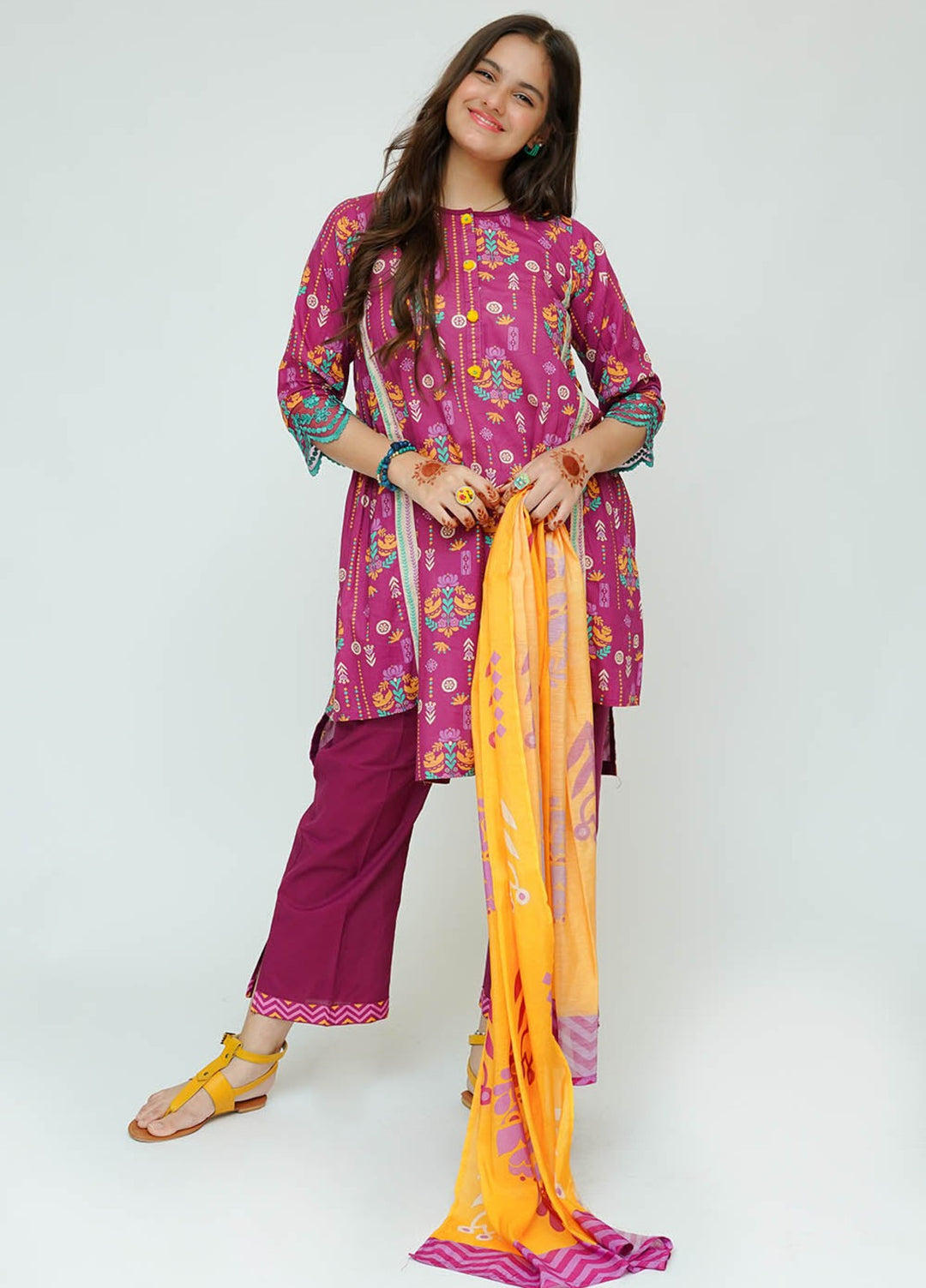 Senorita Girls RTW Printed Lawn 2 Piece Suit GAD-03528 - Festive Collection