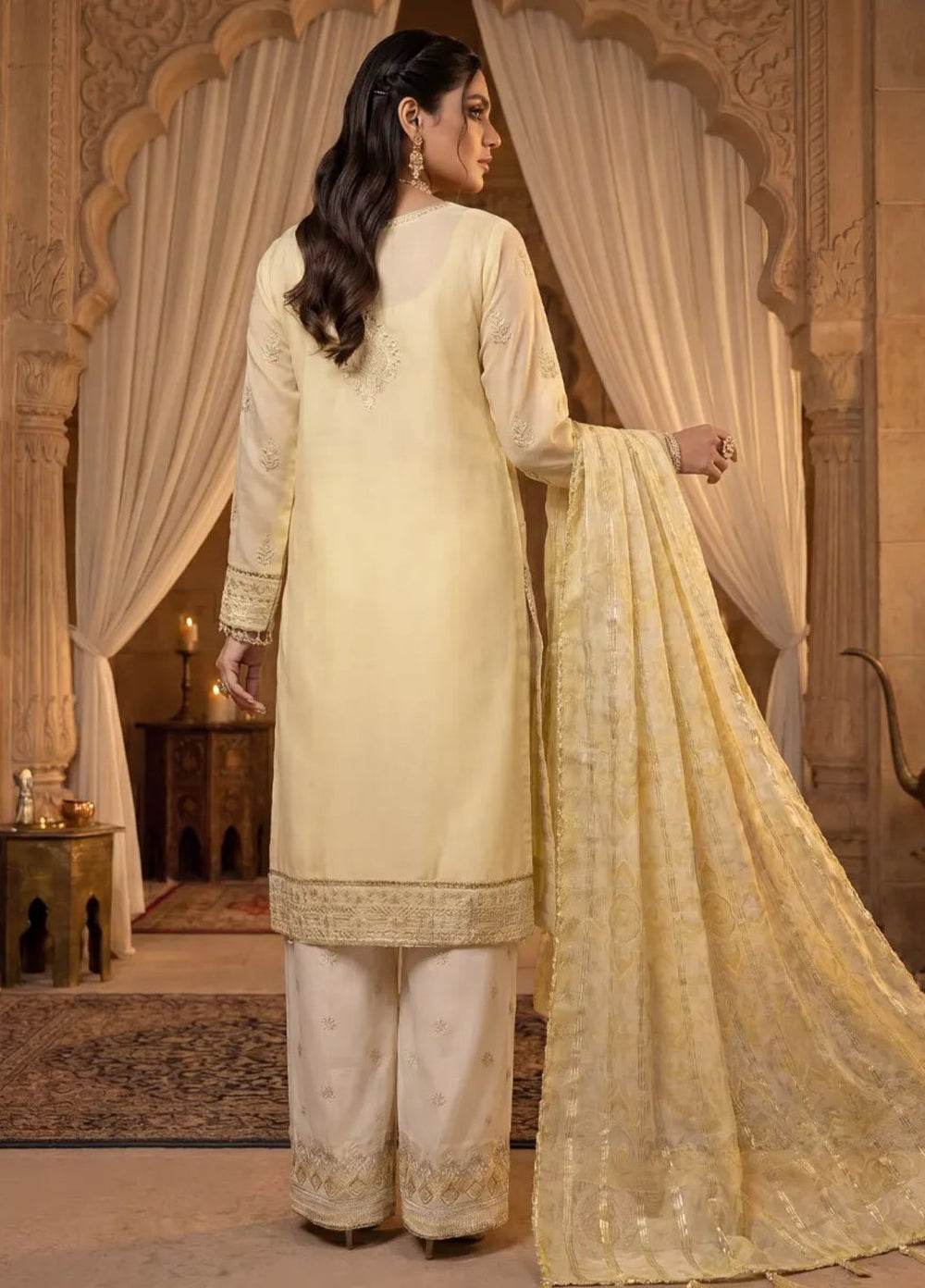 Salitex Women Unstitched Embroidered Paper Cotton 3 Piece Suit SUNS8NO517 Festive Collection