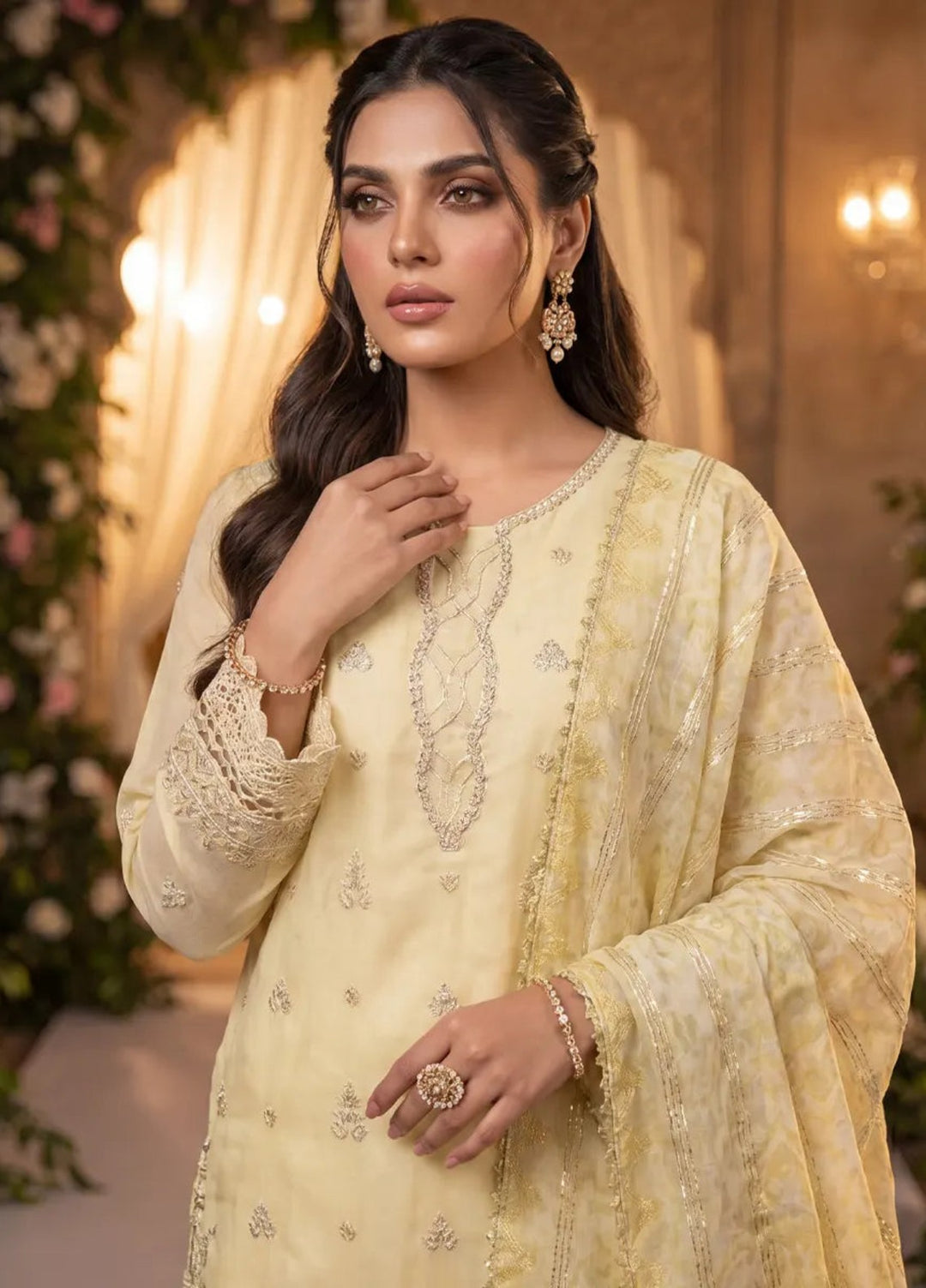 Salitex Women Unstitched Embroidered Paper Cotton 3 Piece Suit SUNS8NO517 Festive Collection