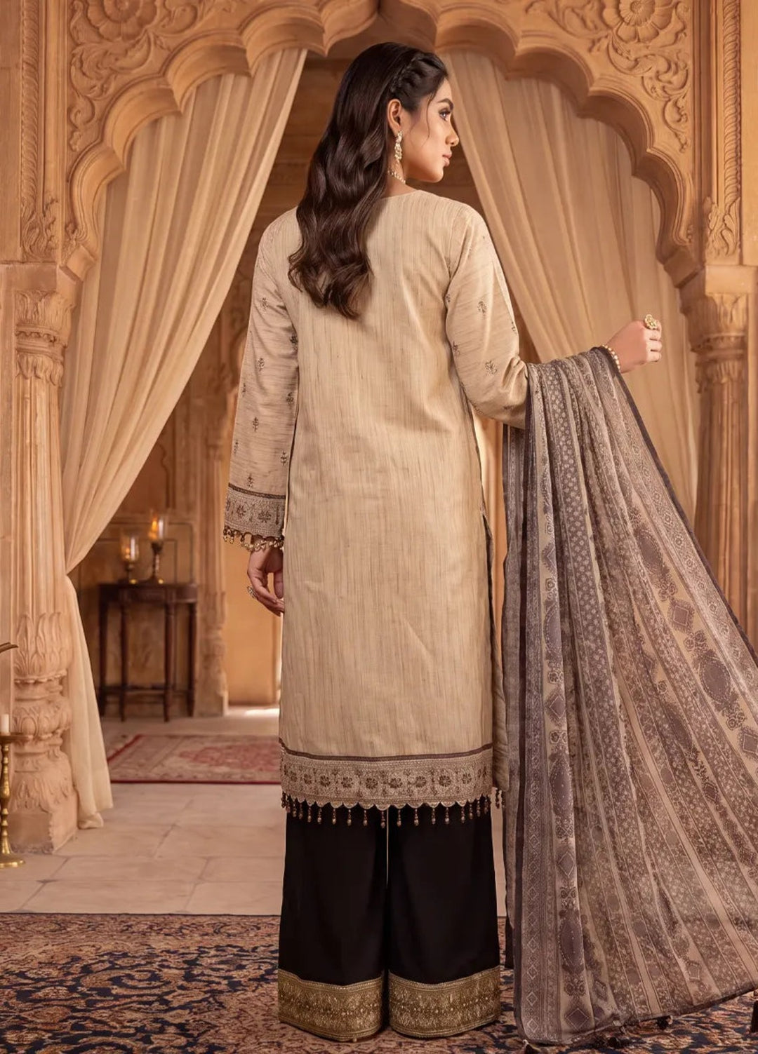 Salitex Women Unstitched Embroidered Paper Cotton 3 Piece Suit SUNS8NO519 Festive Collection