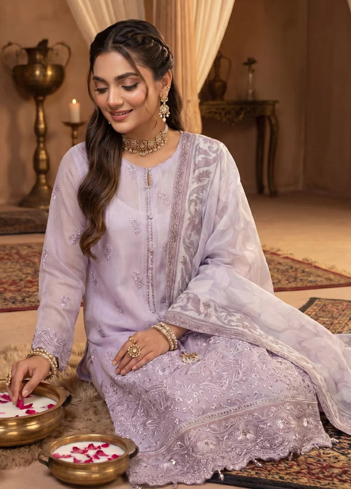 Salitex Women Unstitched Embroidered Khaadi Net 3 Piece Suit SUNS8NO520 Festive Collection