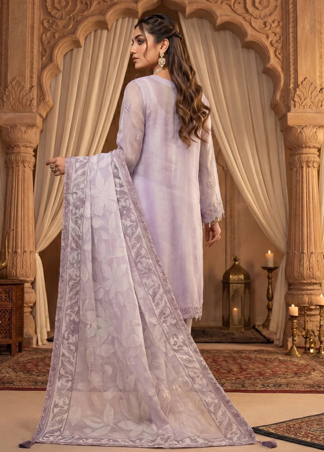 Salitex Women Unstitched Embroidered Khaadi Net 3 Piece Suit SUNS8NO520 Festive Collection