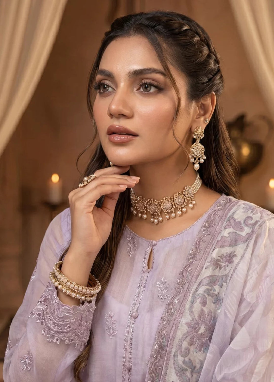 Salitex Women Unstitched Embroidered Khaadi Net 3 Piece Suit SUNS8NO520 Festive Collection