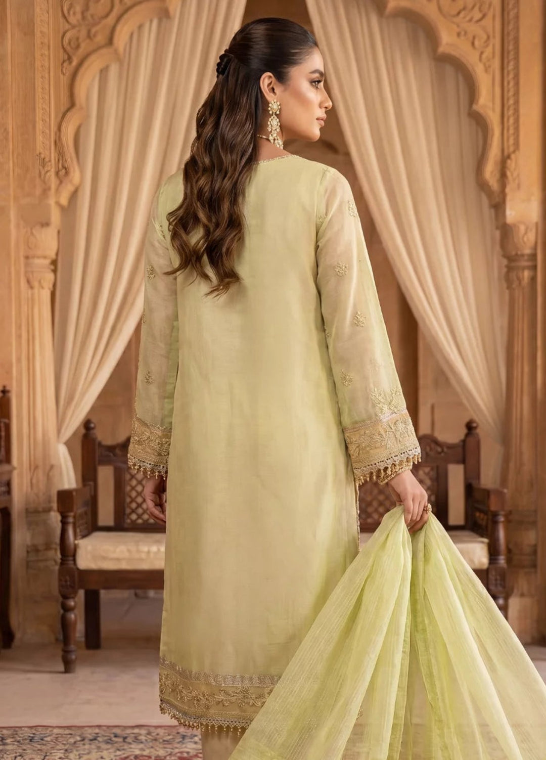 Salitex Women Unstitched Embroidered Khaadi Net 3 Piece Suit SUNS8NO521 Festive Collection