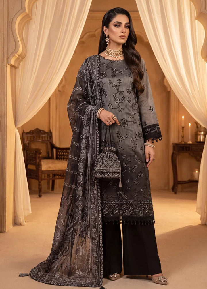 Salitex Women Unstitched Embroidered Khaadi Net 3 Piece Suit SUNS8NO522 Festive Collection