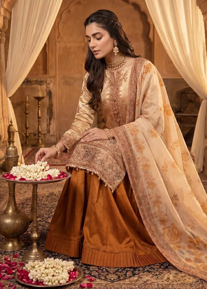 Salitex Women Unstitched Embroidered Tissue 3 Piece Suit SUNS8NO518 Festive Collection