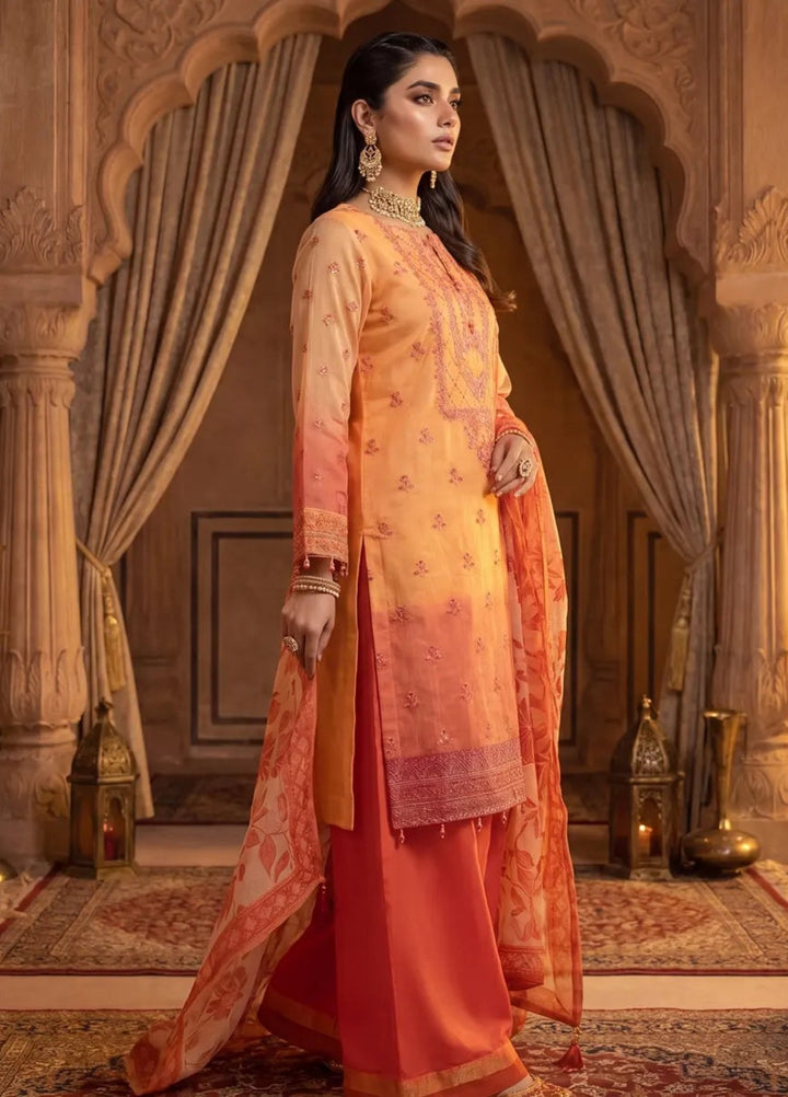 Salitex Women Unstitched Embroidered Khaadi Net 3 Piece Suit SUNS8NO523 Festive Collection