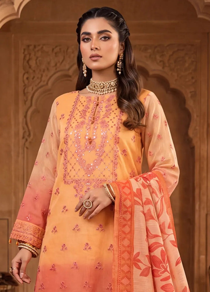Salitex Women Unstitched Embroidered Khaadi Net 3 Piece Suit SUNS8NO523 Festive Collection