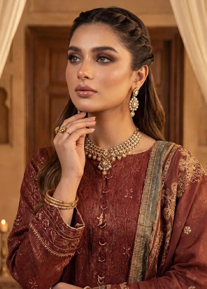 Salitex Women Unstitched Embroidered Cotton Silk 3 Piece Suit SUNS8NO524 Festive Collection