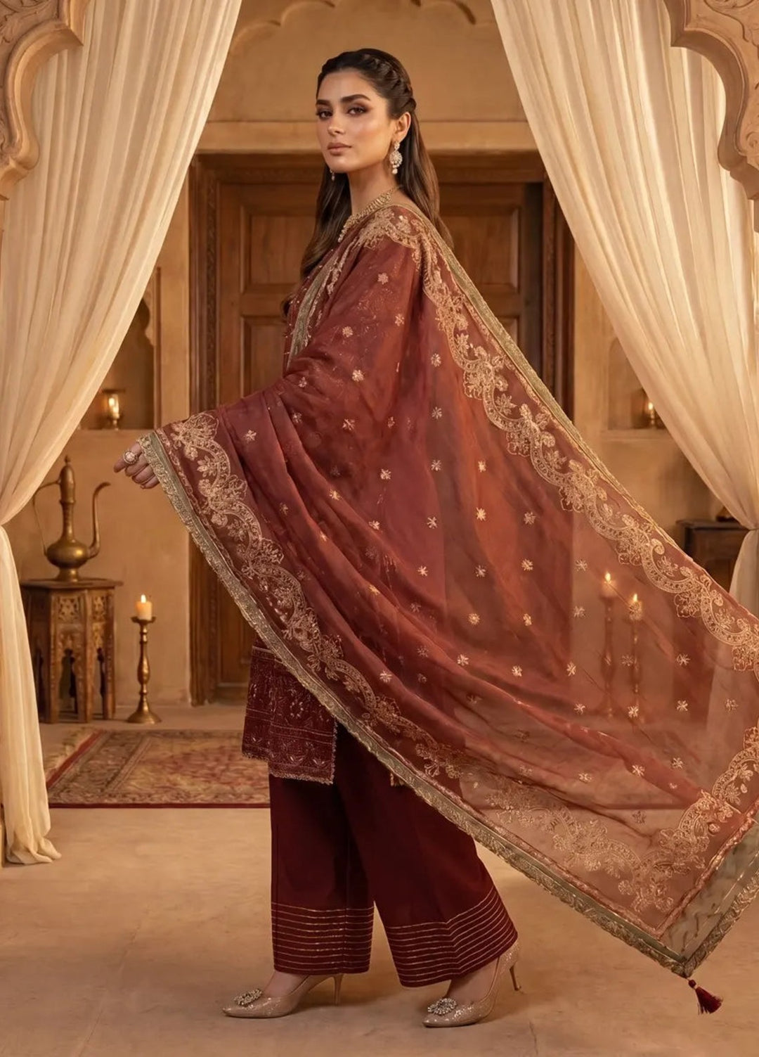 Salitex Women Unstitched Embroidered Cotton Silk 3 Piece Suit SUNS8NO524 Festive Collection