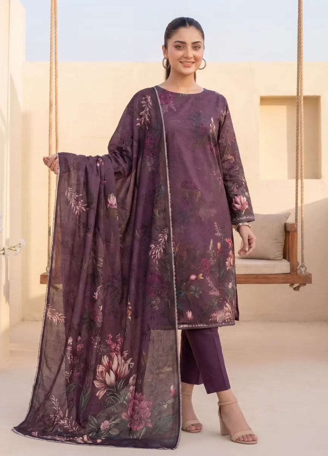 Salitex Women Unstitched Printed Lawn 3 Piece Suit SUNS8IZ208 Casual Collection