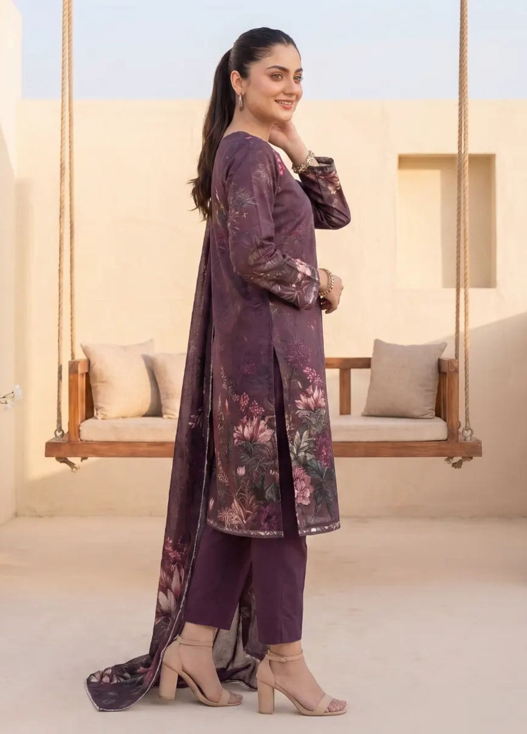 Salitex Women Unstitched Printed Lawn 3 Piece Suit SUNS8IZ208 Casual Collection
