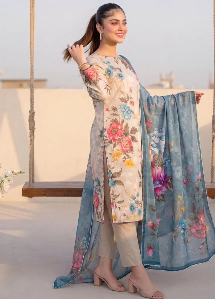 Salitex Women Unstitched Printed Lawn 3 Piece Suit SUNS8IZ213 Casual Collection