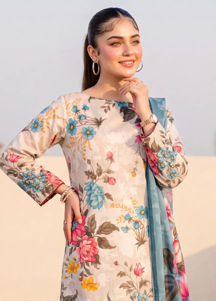 Salitex Women Unstitched Printed Lawn 3 Piece Suit SUNS8IZ213 Casual Collection