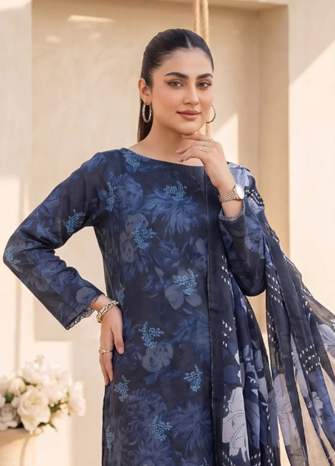 Salitex Women Unstitched Printed Lawn 3 Piece Suit SUNS8IZ217 Casual Collection