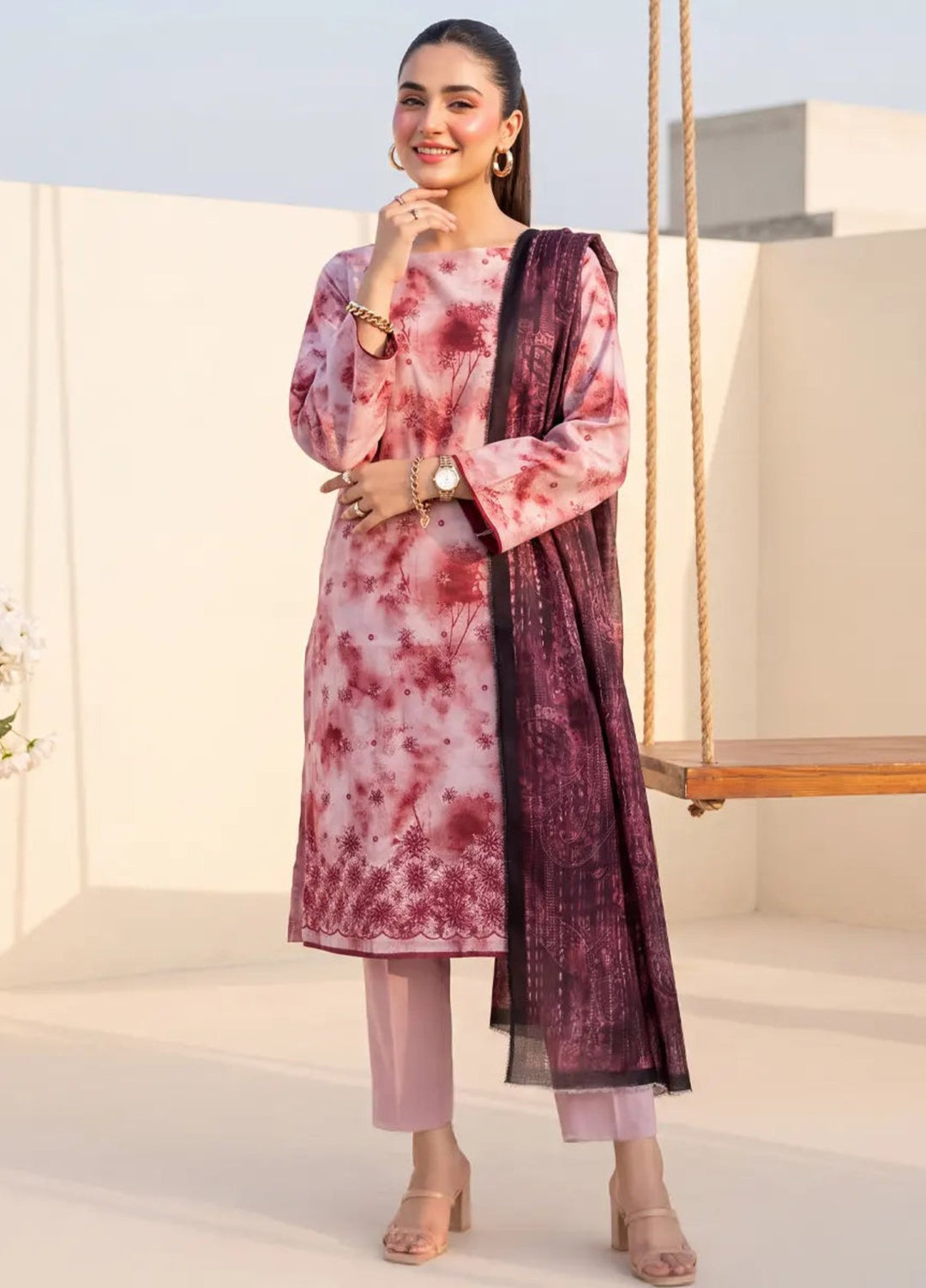 Salitex Women Unstitched Printed Lawn 3 Piece Suit SUNS8IZ203 Casual Collection