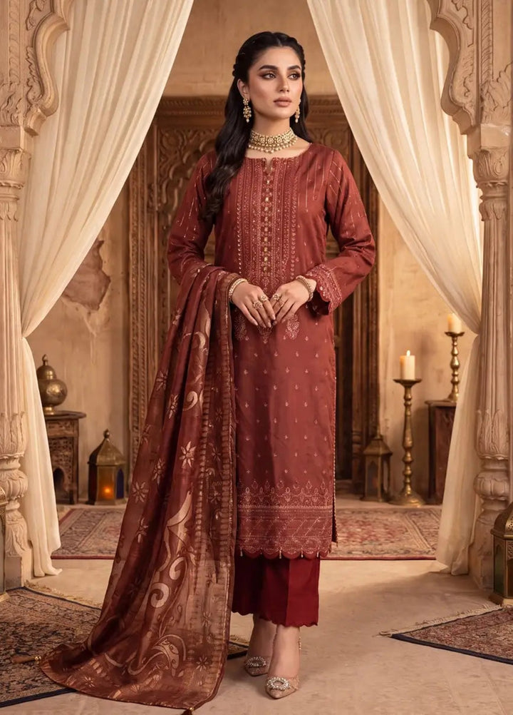 Salitex Women Unstitched Embroidered Cotton Net 3 Piece Suit SUNS8NO501 Festive Collection