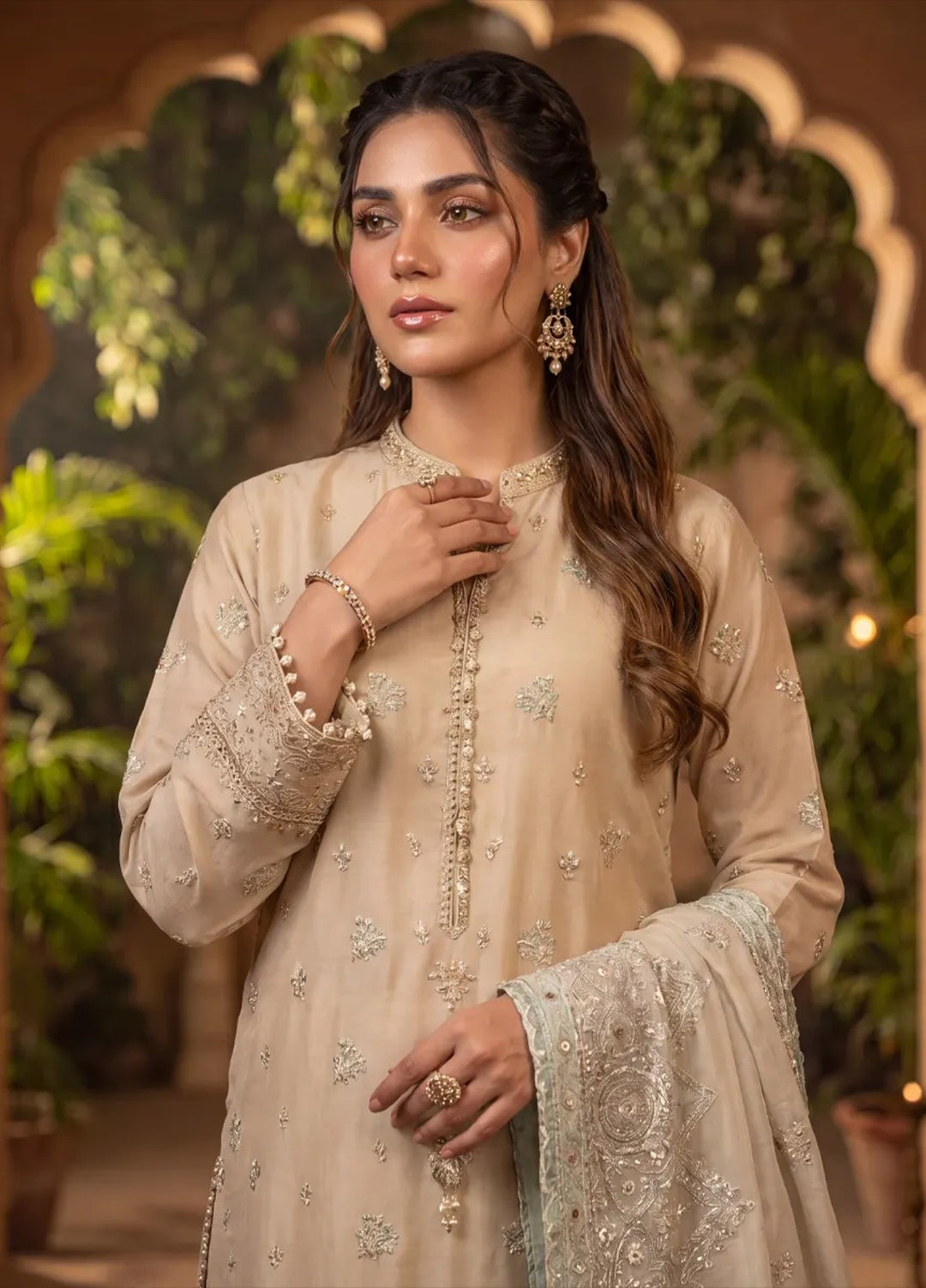 Salitex Women Unstitched Embroidered Paper Cotton 3 Piece Suit SUNS8NO506 Festive Collection