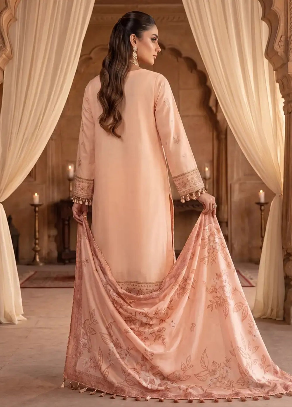 Salitex Women Unstitched Embroidered Paper Cotton 3 Piece Suit SUNS8NO508 Festive Collection
