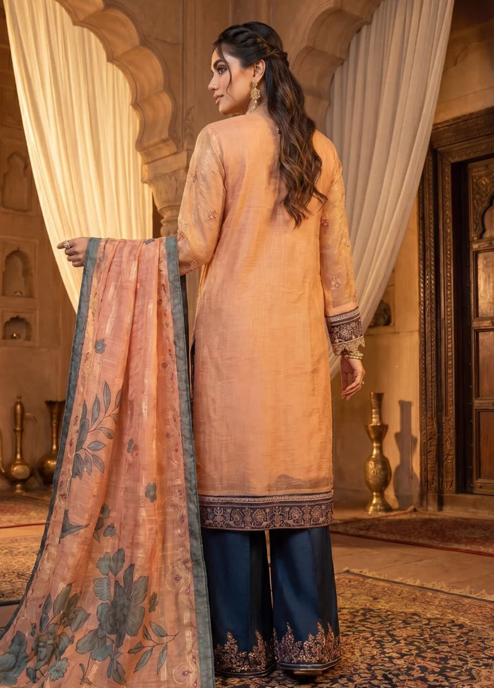 Salitex Women Unstitched Embroidered Khaadi Net 3 Piece Suit SUNS8NO513 Festive Collection