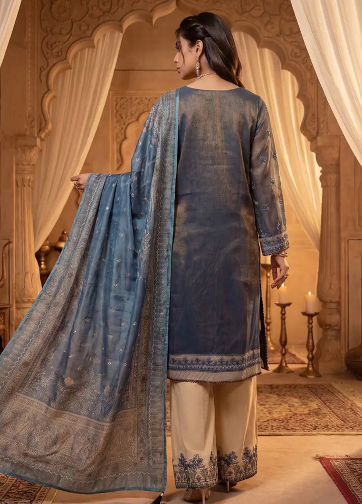 Salitex Women Unstitched Embroidered Khaadi Net 3 Piece Suit SUNS8NO514 Festive Collection