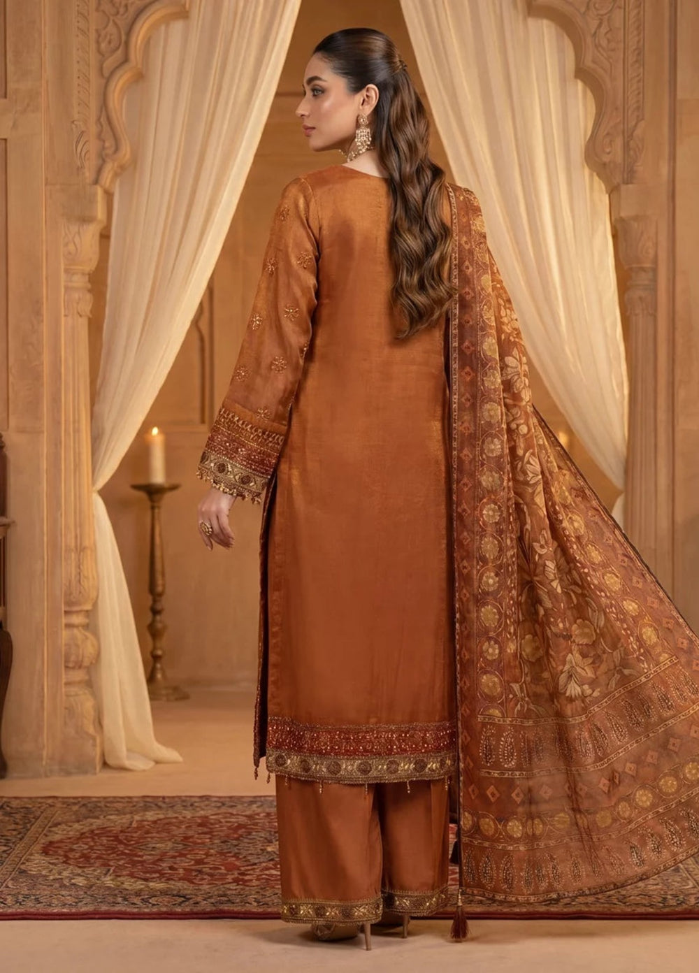 Salitex Women Unstitched Embroidered Khaadi Net 3 Piece Suit SUNS8NO515 Festive Collection