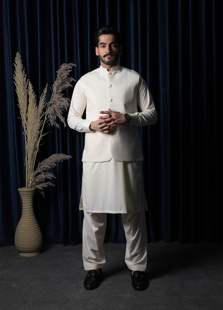 Mazham Mens RTW Solids Blended 3 Piece Suit Bosky Festive Collection
