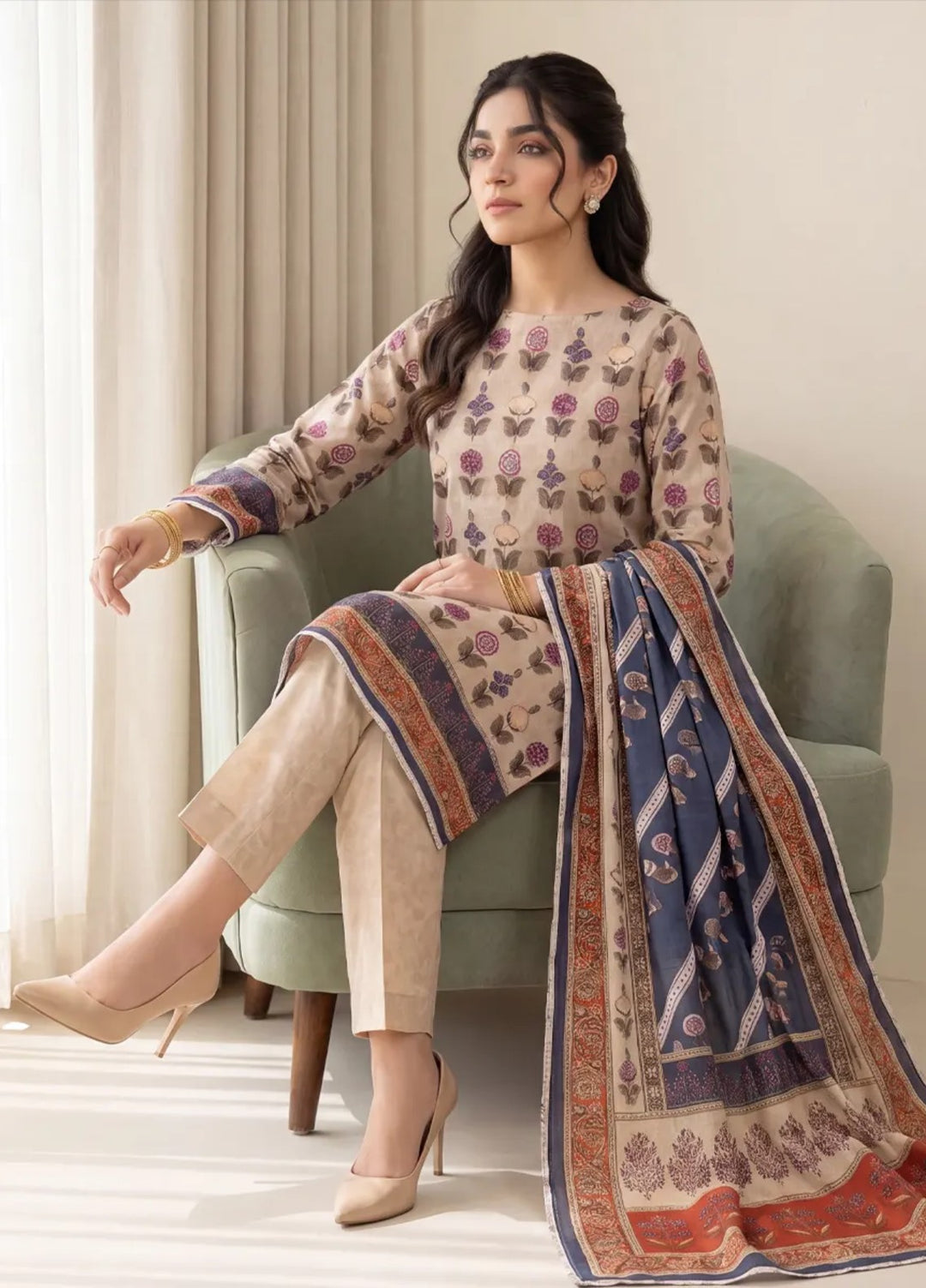 Salitex Women Unstitched Printed Lawn 3 Piece Suit SUNS8IN1139 Casual Collection