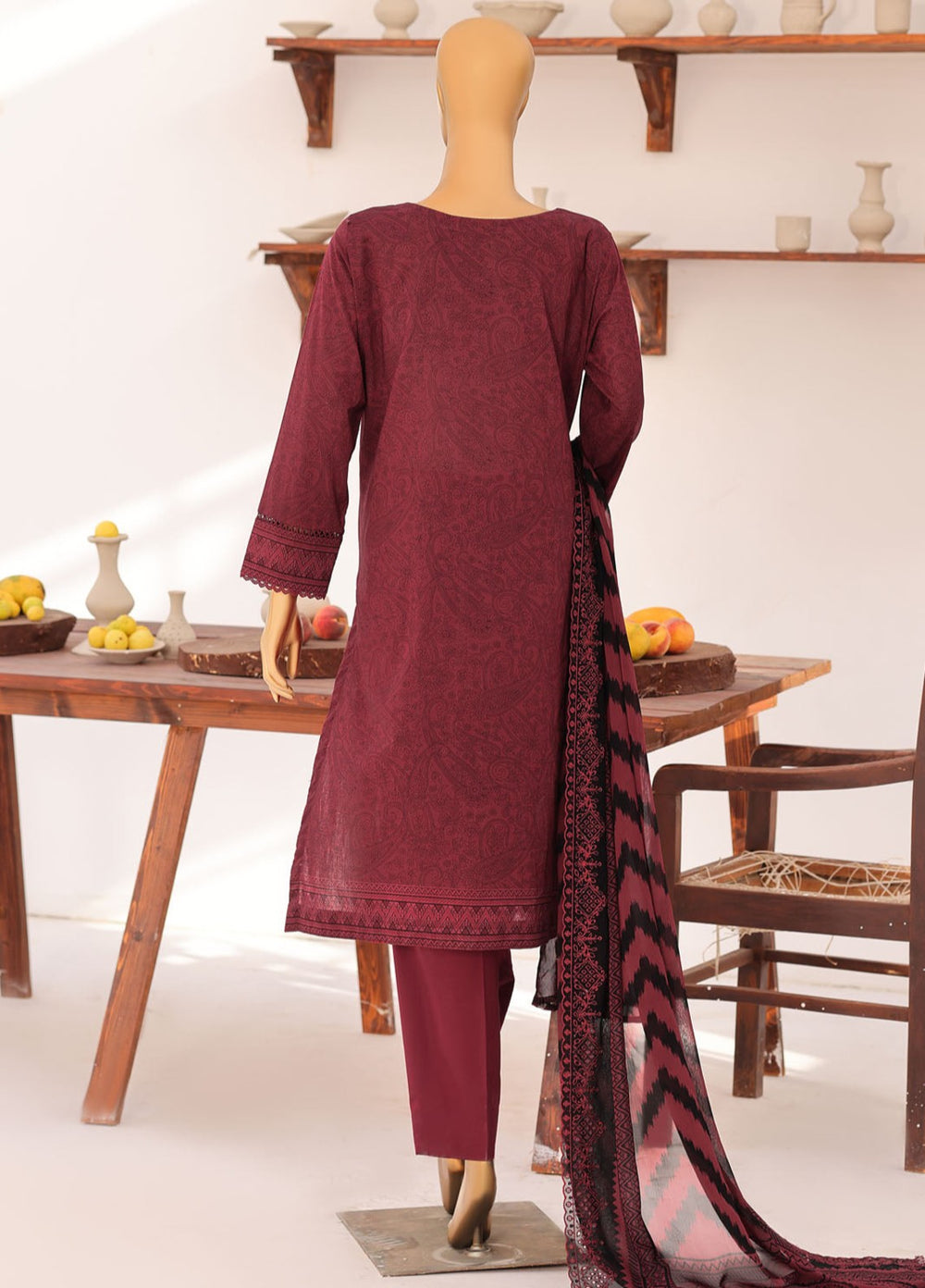 Premium Venice by HZ Textiles Unstitched Embroidered Lawn Cotton 3 Piece Suit PVE-3114 Casual Collection