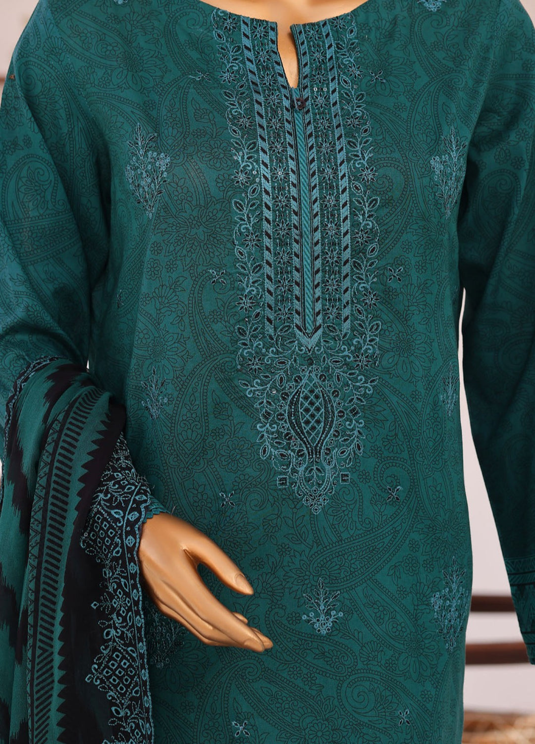 Premium Venice by HZ Textiles Unstitched Embroidered Lawn Cotton 3 Piece Suit PVE-3115 Casual Collection