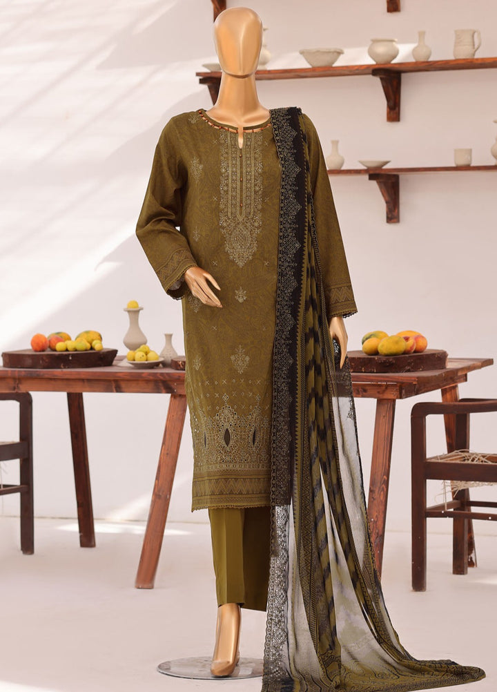 Premium Venice by HZ Textiles Unstitched Embroidered Lawn Cotton 3 Piece Suit PVE-3117 Casual Collection
