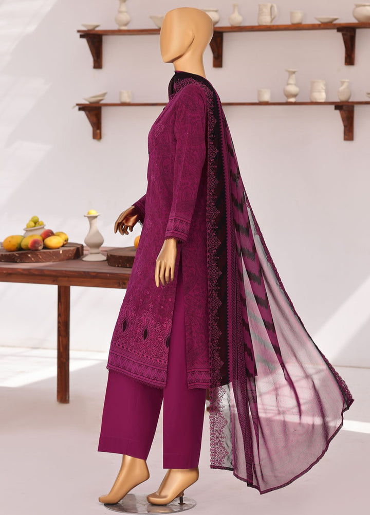 Premium Venice by HZ Textiles Unstitched Embroidered Lawn Cotton 3 Piece Suit PVE-3118 Casual Collection