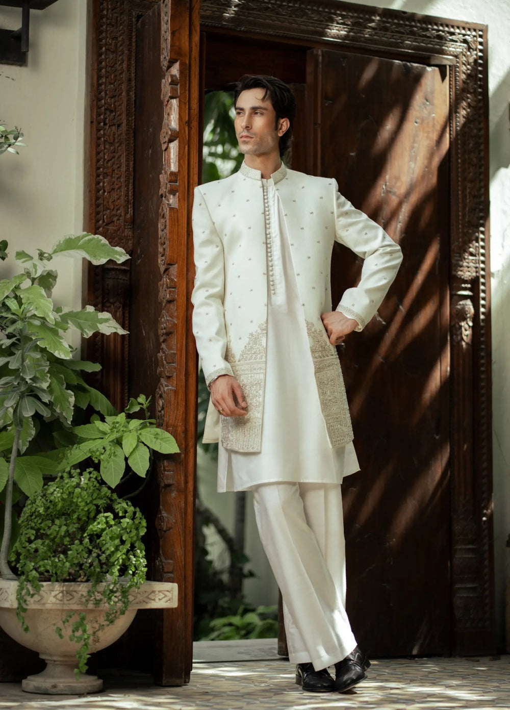 Stylish Garments Sherwani RTW Embroidered Mesuri 1 Piece PC-5150 Festive Collection