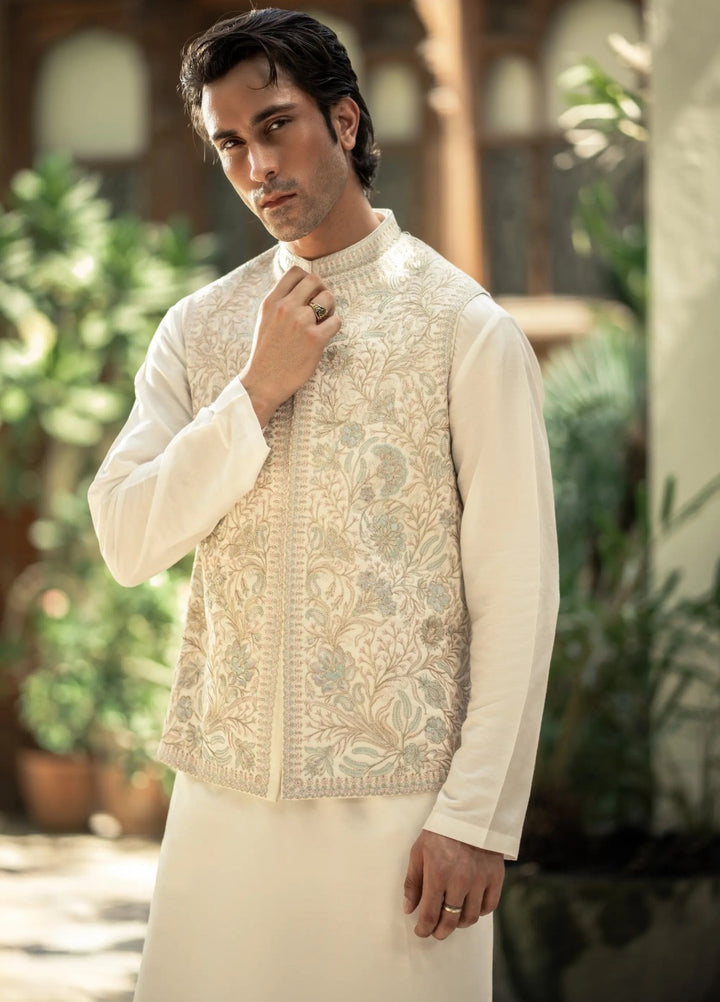 Stylish Garments Mens Waistcoat RTW Embroidered Mesuri Waistcoat Suit W-3002 Festive Collection