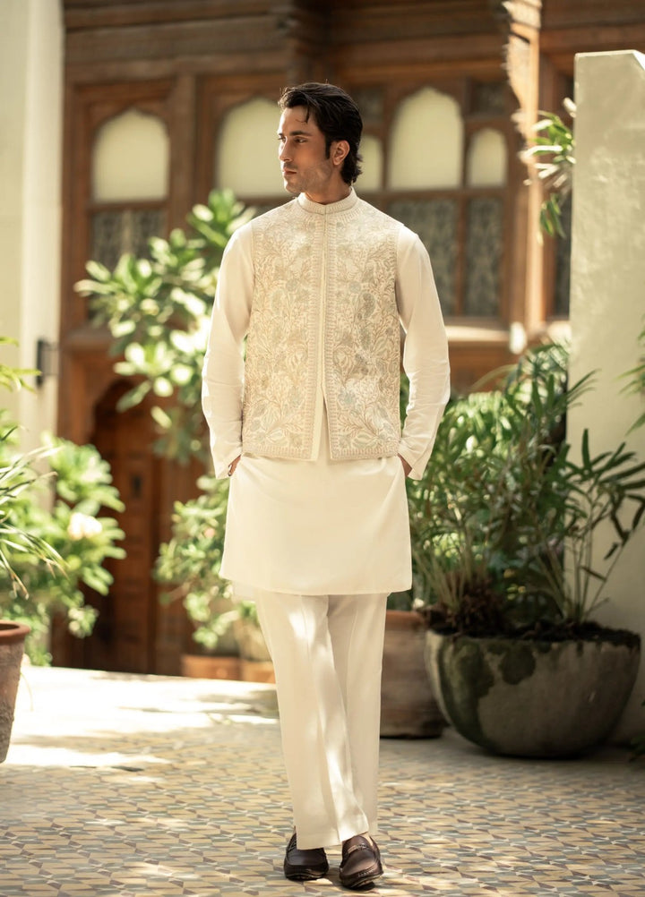 Stylish Garments Mens Waistcoat RTW Embroidered Mesuri Waistcoat Suit W-3002 Festive Collection