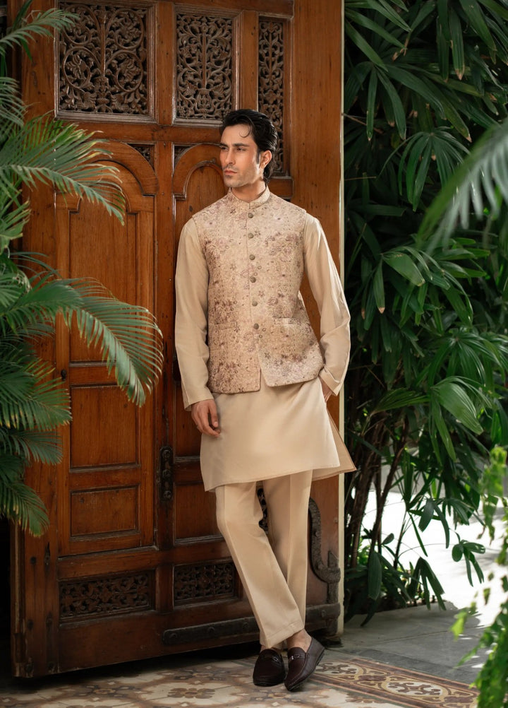 Stylish Garments Mens Waistcoat RTW Embroidered Mesuri Waistcoat Suit W-2852 Festive Collection