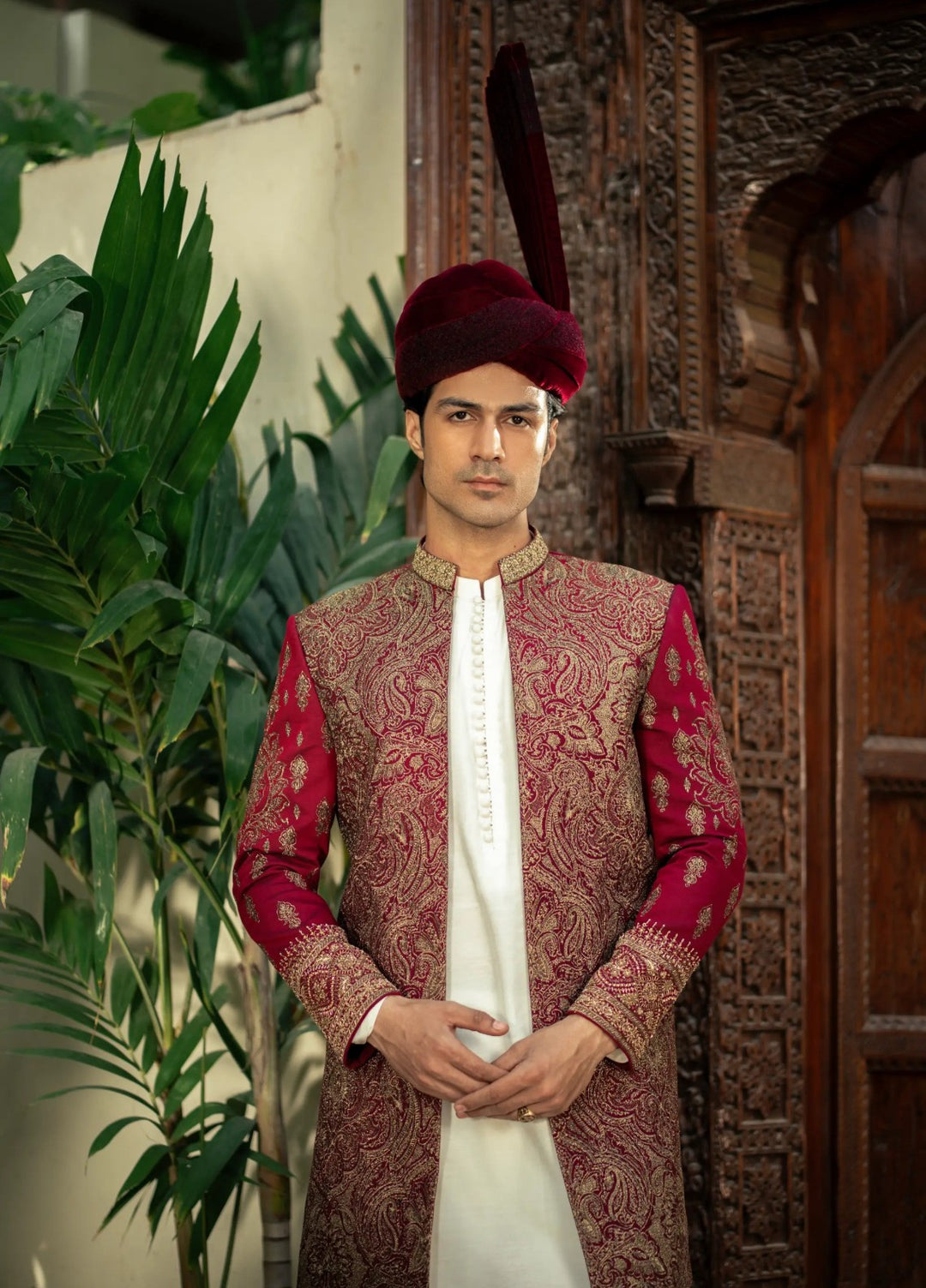 Stylish Garments Sherwani RTW Embroidered Mesuri 1 Piece GS-5157 Festive Collection