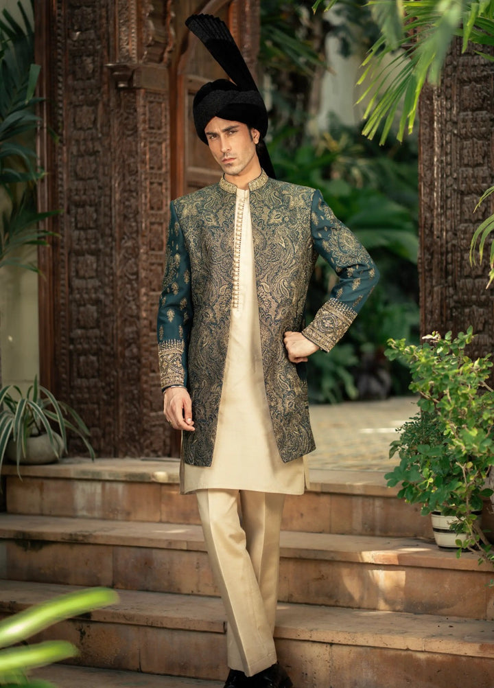 Stylish Garments Sherwani RTW Embroidered Mesuri 1 Piece GS-5156 Festive Collection